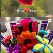 Pookie bouquet with Cadbury chocolates and forever pipe cleaner blooms