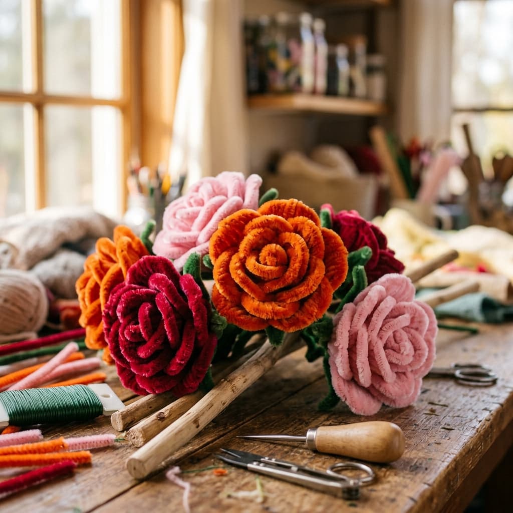 Velvet Sunset Rose Stem
